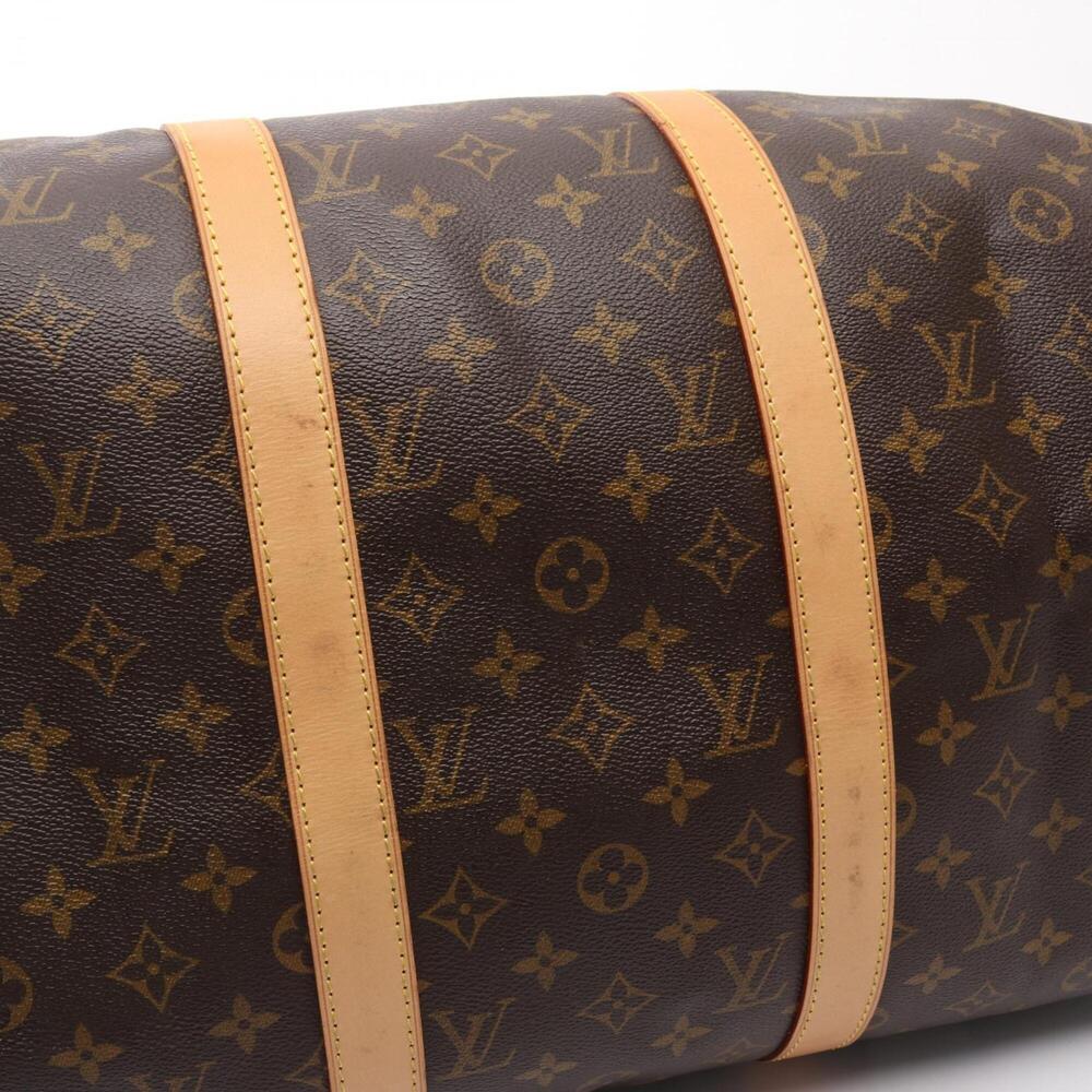 LOUIS VUITTON Brown Monogram Leather Keepall 50 Boston Bag - Picture 9 of 10